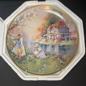 ❤️Franklin Mint Heirloom,Limited Edition”Gathering Wildflowers”Collector’s Plate